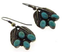 Sterling Silver Native American Turquoise Earrings