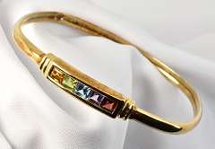 Colorful Stone Flex Bangle