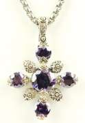 Ornate Cross with Brilliant Stones & Chain