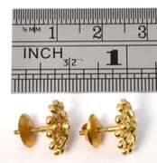 Intricate High Karet Stud Earrings