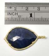 Pretty Sapphire & Diamond Pendant in 14K YG