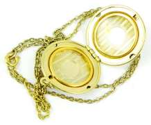 Engraved Locket with Long Chain