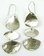 2 Pairs of Long Dangly Sterling Silver Earrings