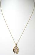 Diamond Pendant & Chain in Yellow Gold