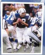 Johnny Unitas Matted Football Photo