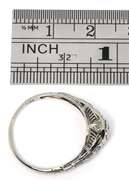 Vintage 18k WG Filigree Ring