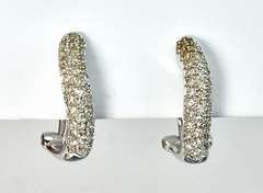 Lovely J Hoop Diamond Earrings