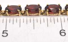Garnet Tennis Style Bracelet in 14KT