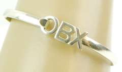 Sterling Silver OBX Bangle Bracelet