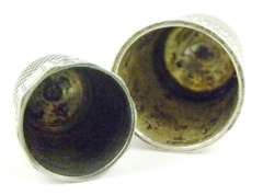 2 Excellent Antique Sterling Silver Thimbles