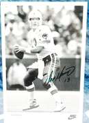 Signed Dan Marino Mounted Photo & Football Card
