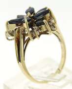 Fabulous Marquise Sapphire & Diamond Ring