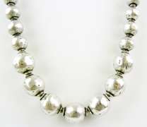 Silpada Sterling Hammered Bead Necklace