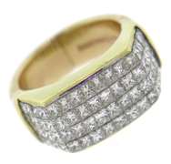 Majestic Princess Cut Invisible Set Ring