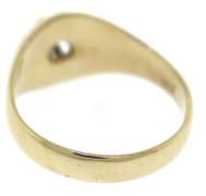 Playful 14kt YG Round Diamond Floral Cutout Ring