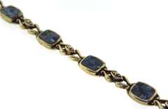 Vintage 925 sterling silver beautiful boulder opal bracelet with an open box clasp