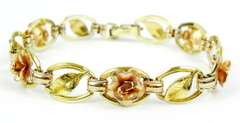 Vintage Krementz Gold-Filled Rose Bracelet