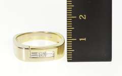 14K Yellow Gold 0.40 Ctw Men's Diamond Two Tone Wedding Band Ring