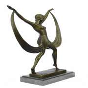 Nude Girl Dancer Bronze Statue