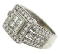 Brilliant Invisible Set RBC Halo Milgrain Ring