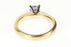 14K Yellow Gold Round Tanzanite Solitaire Simple Engagement Ring