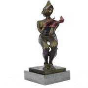 Clown Wearing only Gloves Bronze Sculpture