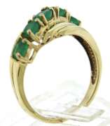 Pretty Oval Emerald Bypass Ring