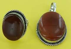 Silver and Natural Stone