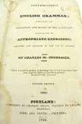1824 Ingersoll's English Grammar Antique Book
