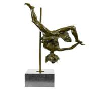 Vitaleh Nude Erotic Art Gymnast Acrobat Bronze Sculpture Statue