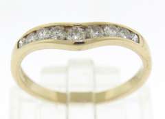 Classic 14kt YG Channel Set Curved Diamond Band