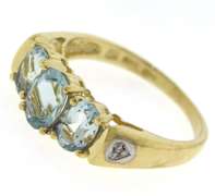 Fabulous Yellow Gold Aquamarine & Diamond Ring