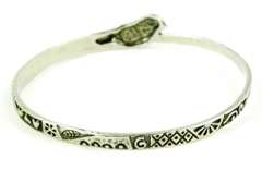 Sterling Silver Bird Bangle Bracelet