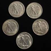 4 Sliders And Uncirculated Walking Liberty Halves
