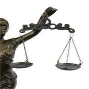 Blind Justice Lady Bronze Sculpture on Marble Base Statue