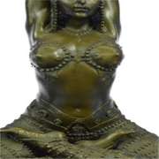 Lady Yoga Meditation Bronze Sculpture