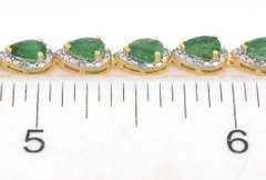 Gorgeous Emerald & Diamond Bracelet in Vermeil