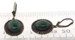 Sterling Silver Malachite Earrings
