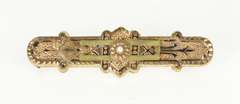 Gold Filled Ornate Decorative Ornamental Victorian Bar Pin/Brooch