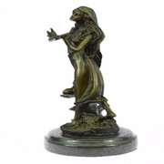 Art Deco by Italian Artist Mavchi Mother Nature Bronze Sculpture