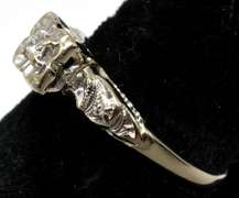 Ornate Enhanced Mounting Diamond Ring, 14KT