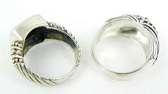 2 Chunky Sterling Silver Rings, Sizes 7 and 8