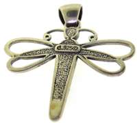 Vintage 925 sterling silver signed dragonfly pendant