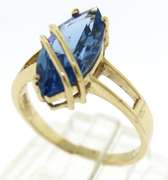 Exciting Marquise Blue Topaz Ring