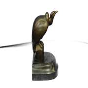 Vulture Bronze Sculpture on Marble Base Figurine