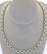 Darling Emerald & Diamond Necklace in Vermeil