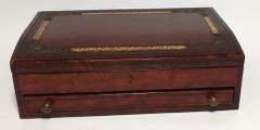 Horchow Leather Jewelry Box with engraved leaf details
