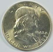 Choice BU 1948-P Franklin Half Dollar. FBL