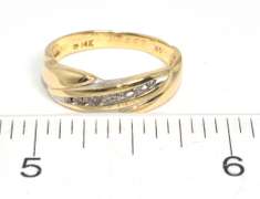 14KT Channel Set Diamond Band Ring