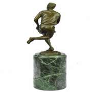 Rugby Player Trophy Bronze Statue